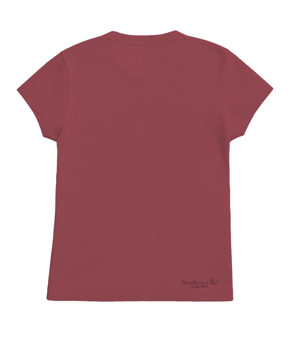 Hawaiian Isle Whale - Paradise Red Dyed Short Sleeve Crewneck T-Shirt - Image 4