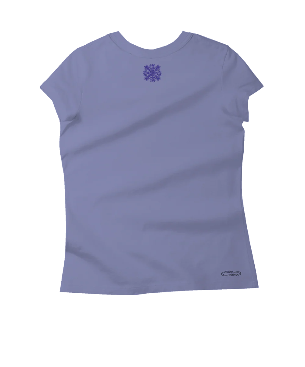 Henna Spirit - Periwinkle Short Sleeve Pima T-Shirt - Image 4