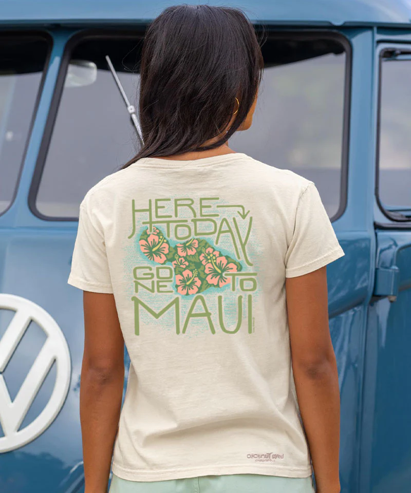 Here Today Maui - Coconut Dyed Short Sleeve Crewneck T-Shirt - Image 3