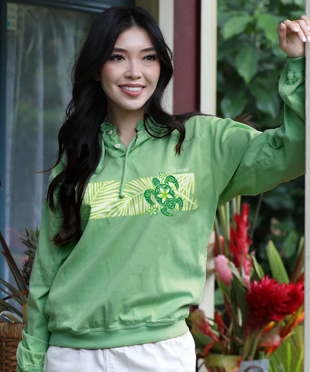 Honu Bliss - Key Lime Dyed Long Sleeve Lightweight Pullover - Image 2