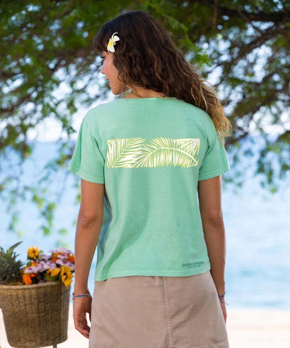 Honu Bliss - Key Lime Dyed Short Sleeve Scoop Neck T-Shirt - Image 3
