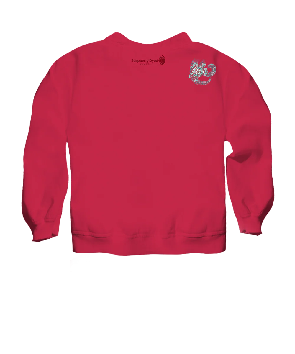 Honu Mosaic - Raspberry Dyed Long Sleeve Lightweight Pullover - Image 4
