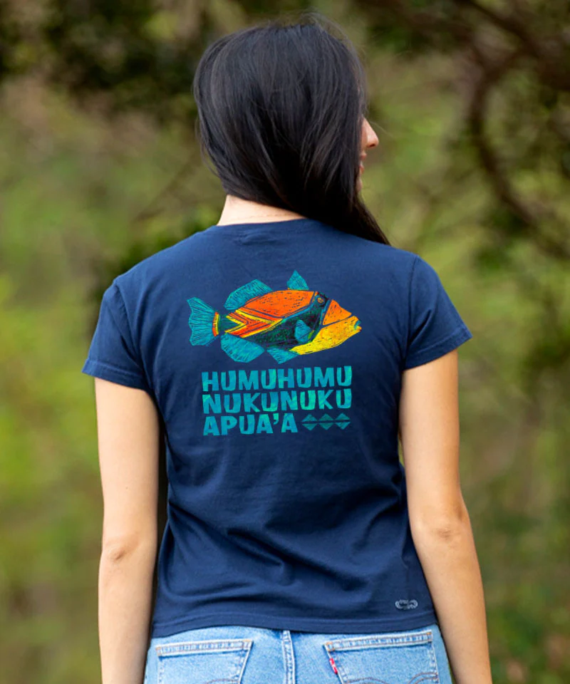 Humu Kalakoa - Navy Short Sleeve Crewneck T-Shirt - Image 2