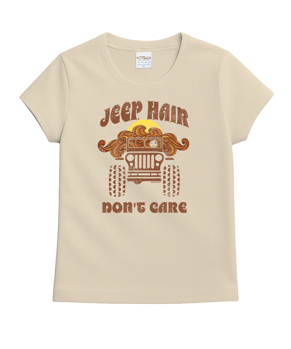 Jeep Hair Don't Care - Coconut Dyed Short Sleeve Crewneck T-Shirt