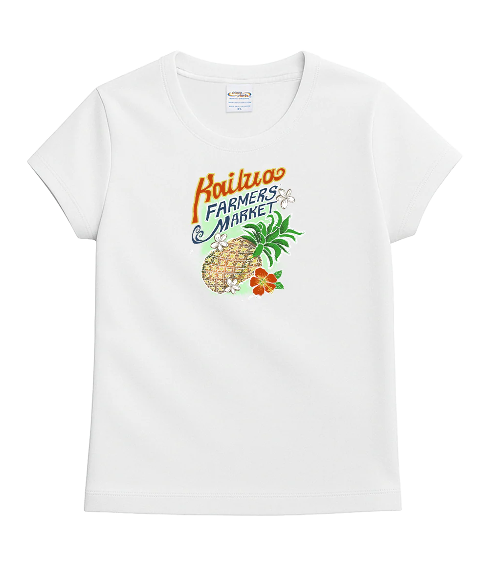 Kailua Farmers Market - White Short Sleeve Crewneck T-Shirt