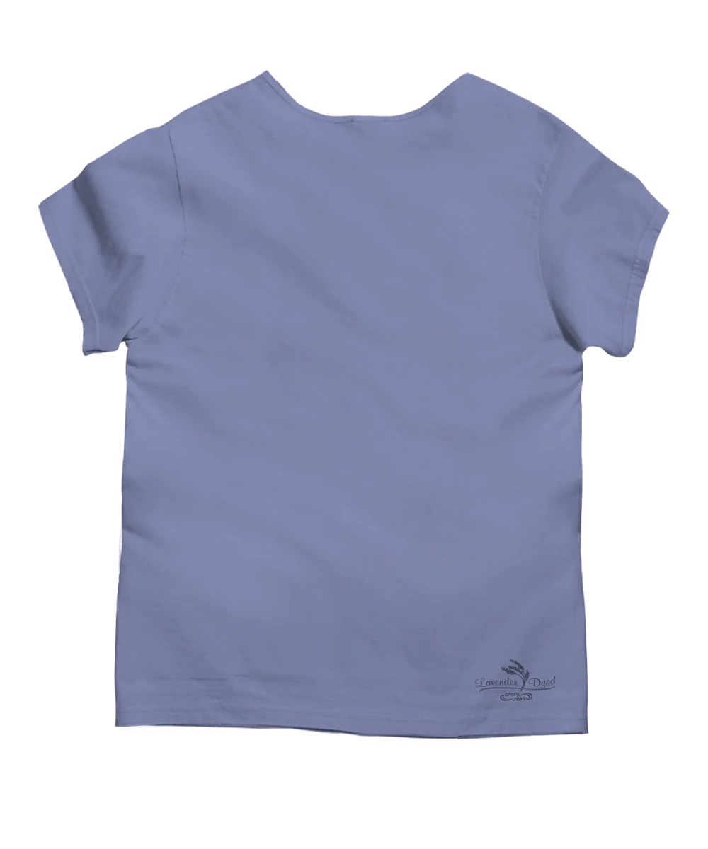 Laguna Geraniums - Lavender Dyed Short Sleeve Scoop Neck T-Shirt - Image 4