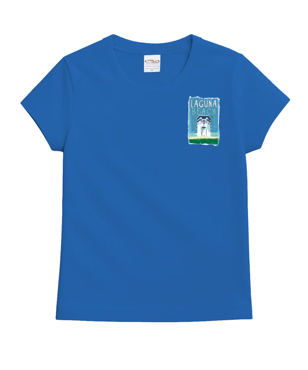 Laguna Paint - Blue Hawaii Dyed Short Sleeve Crewneck T-Shirt - Image 4