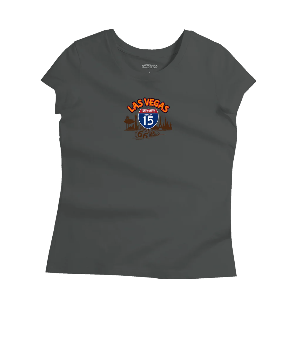 Las Vegas Signs - Graphite Short Sleeve Pima T-Shirt - Image 4