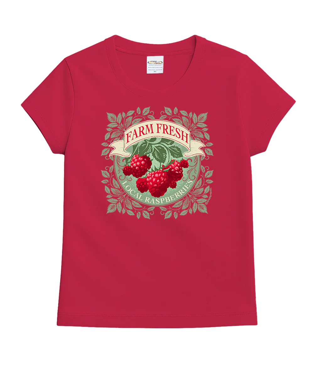Local Raspberries - Raspberry Dyed Short Sleeve Crewneck T-Shirt