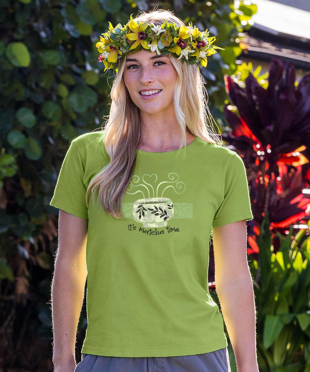 Matcha Time - Matcha Short Sleeve Scoop Neck T-Shirt - Image 2