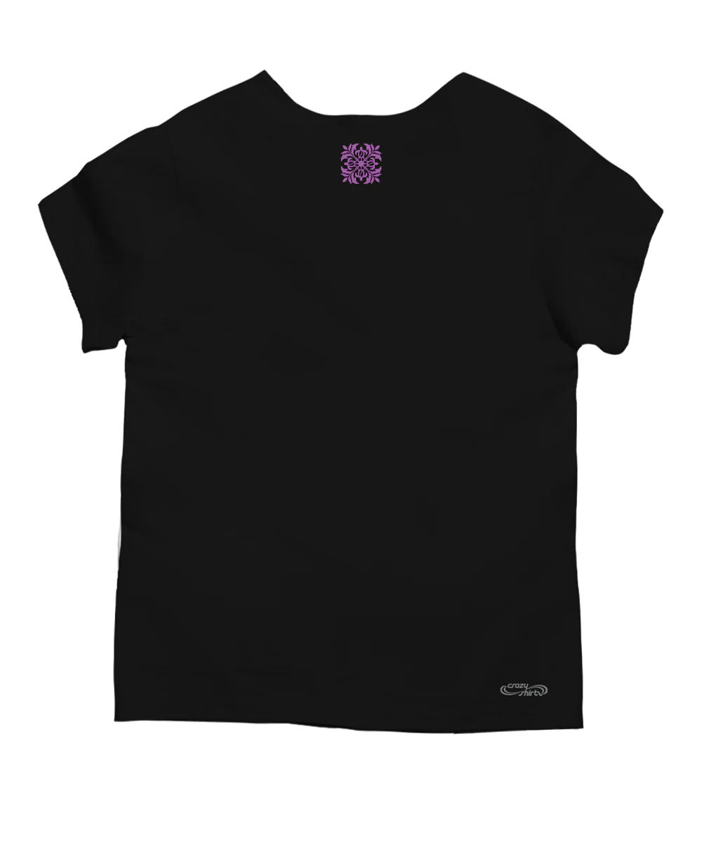 Moana Quilt - Black Short Sleeve Scoop Neck T-Shirt - Image 4