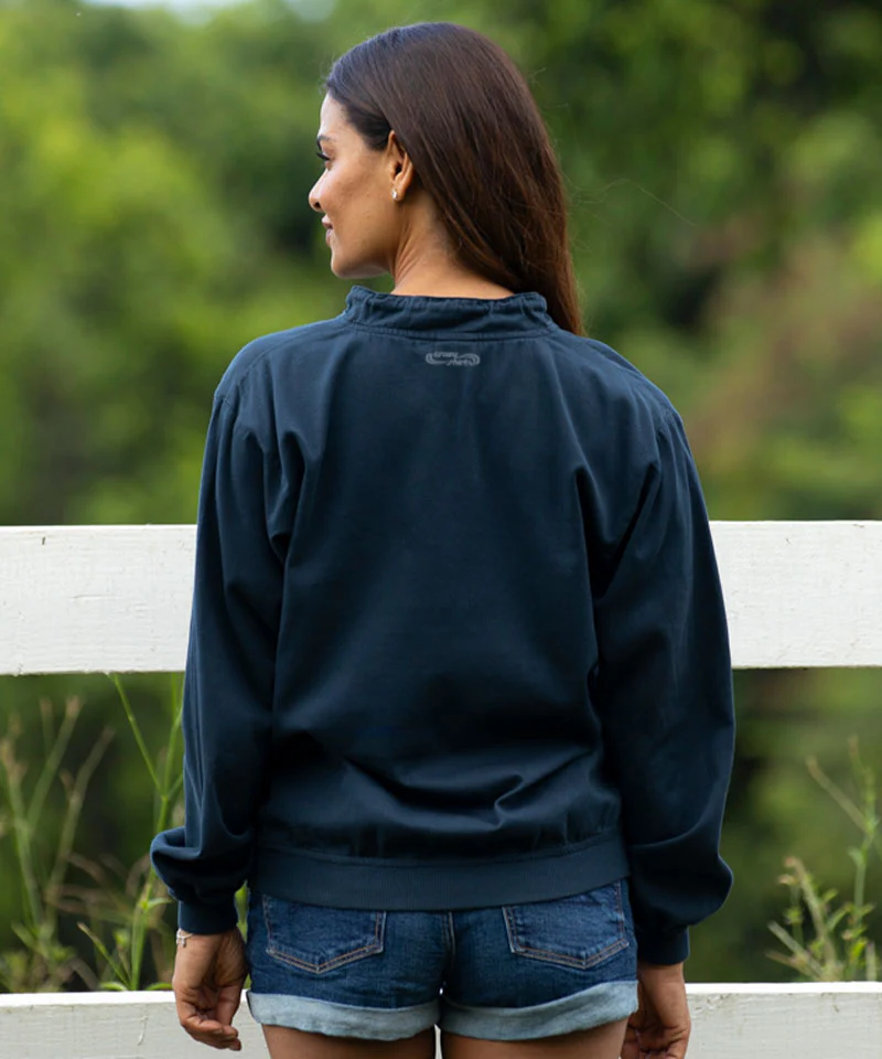 Moose Sighting - Navy Long Sleeve Lightweight Pullover - Image 3