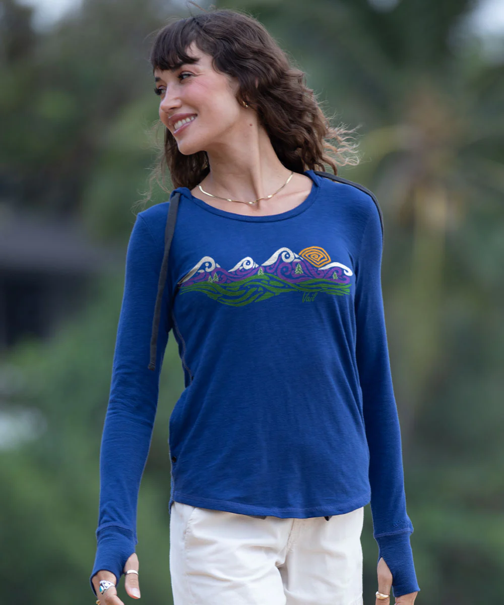 Mountain Band - Midnight Long Sleeve Harmony Hooded T - Image 2