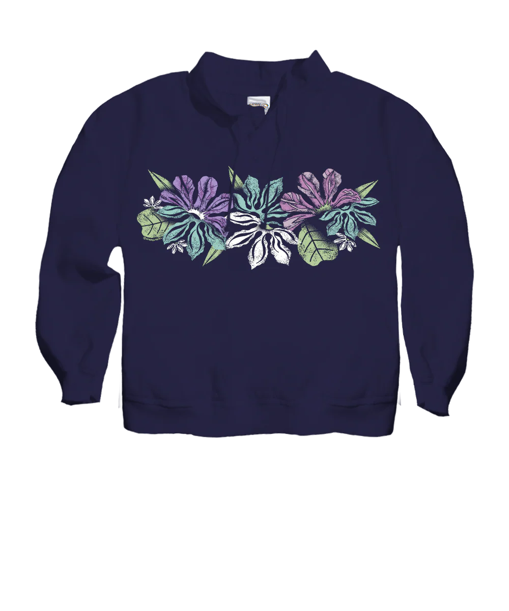Naupaka Band - Grape Dyed Long Sleeve Lightweight Pullover
