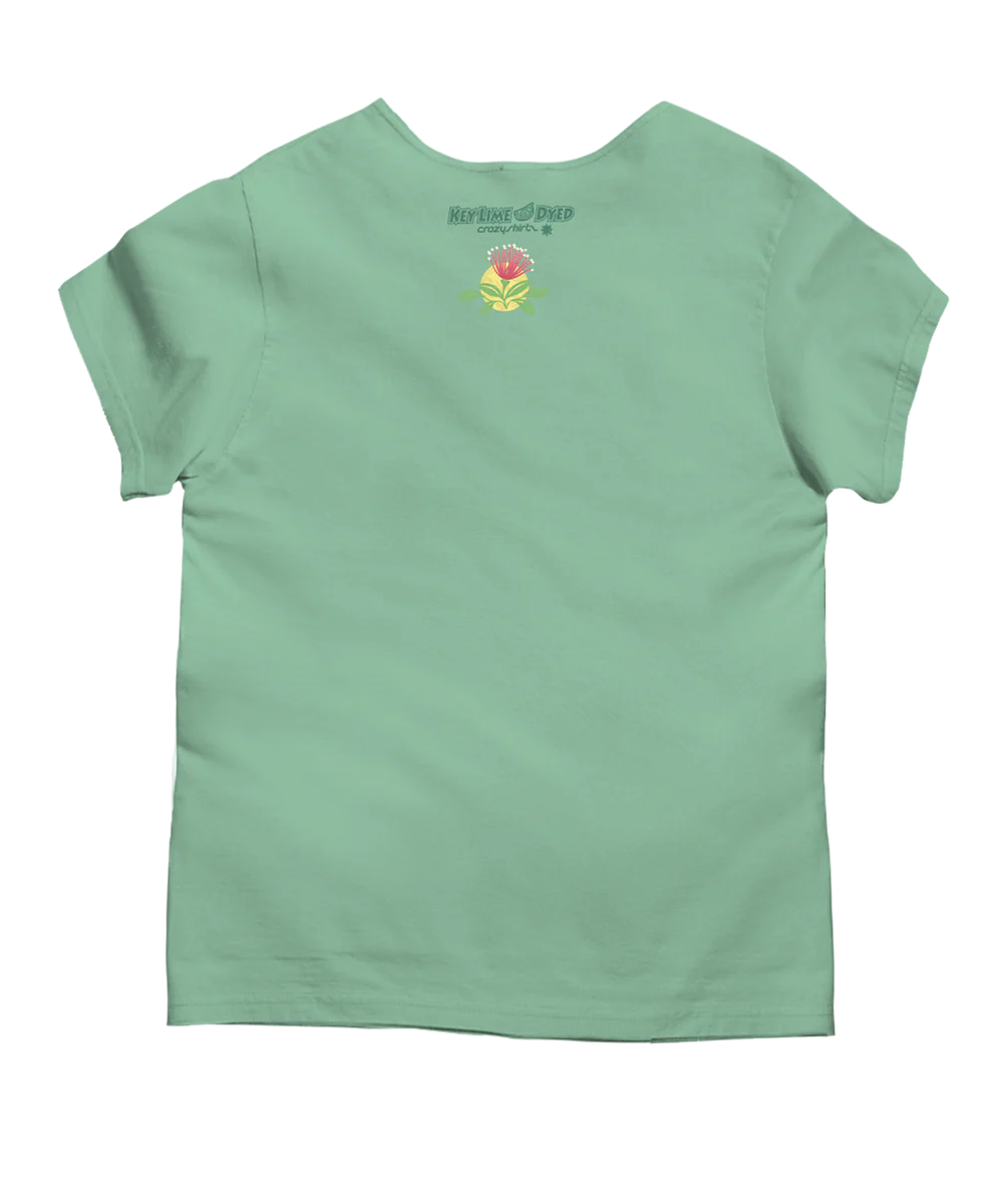 Ohia Lehua Band - Key Lime Dyed Short Sleeve Scoop Neck T-Shirt - Image 4