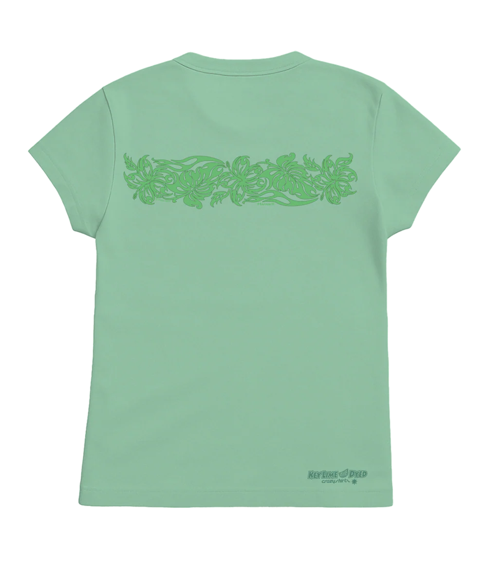 Outline Tribal - Key Lime Dyed Short Sleeve Crewneck T-Shirt - Image 4