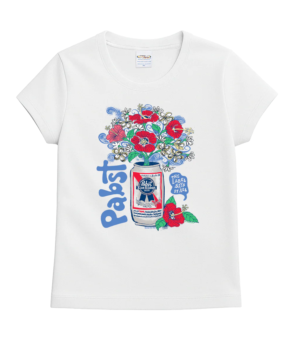 Pabst Aloha Blue Ribbon - White Short Sleeve Crewneck T-Shirt