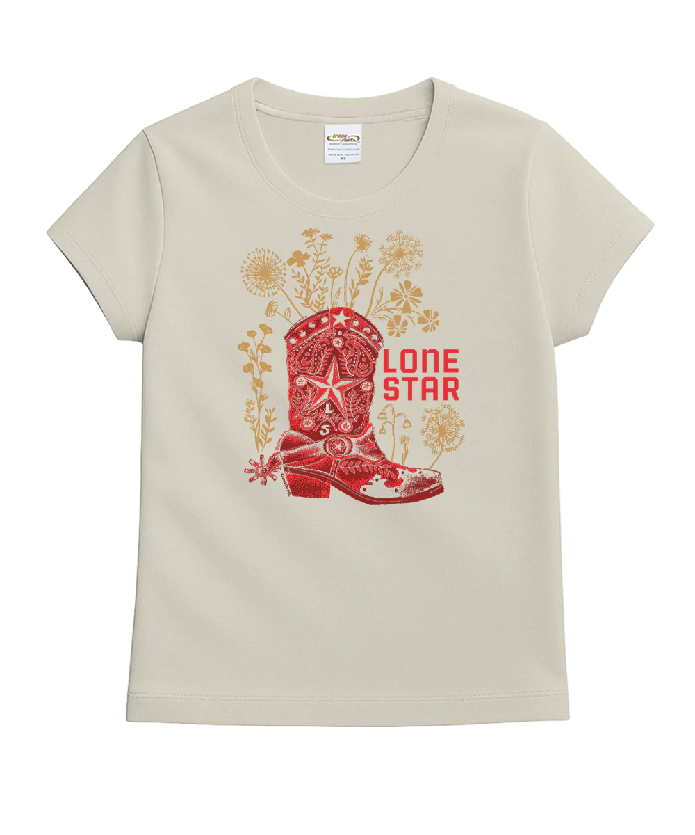 Pabst Lone Star Boots - Coconut Dyed Short Sleeve Crewneck T-Shirt