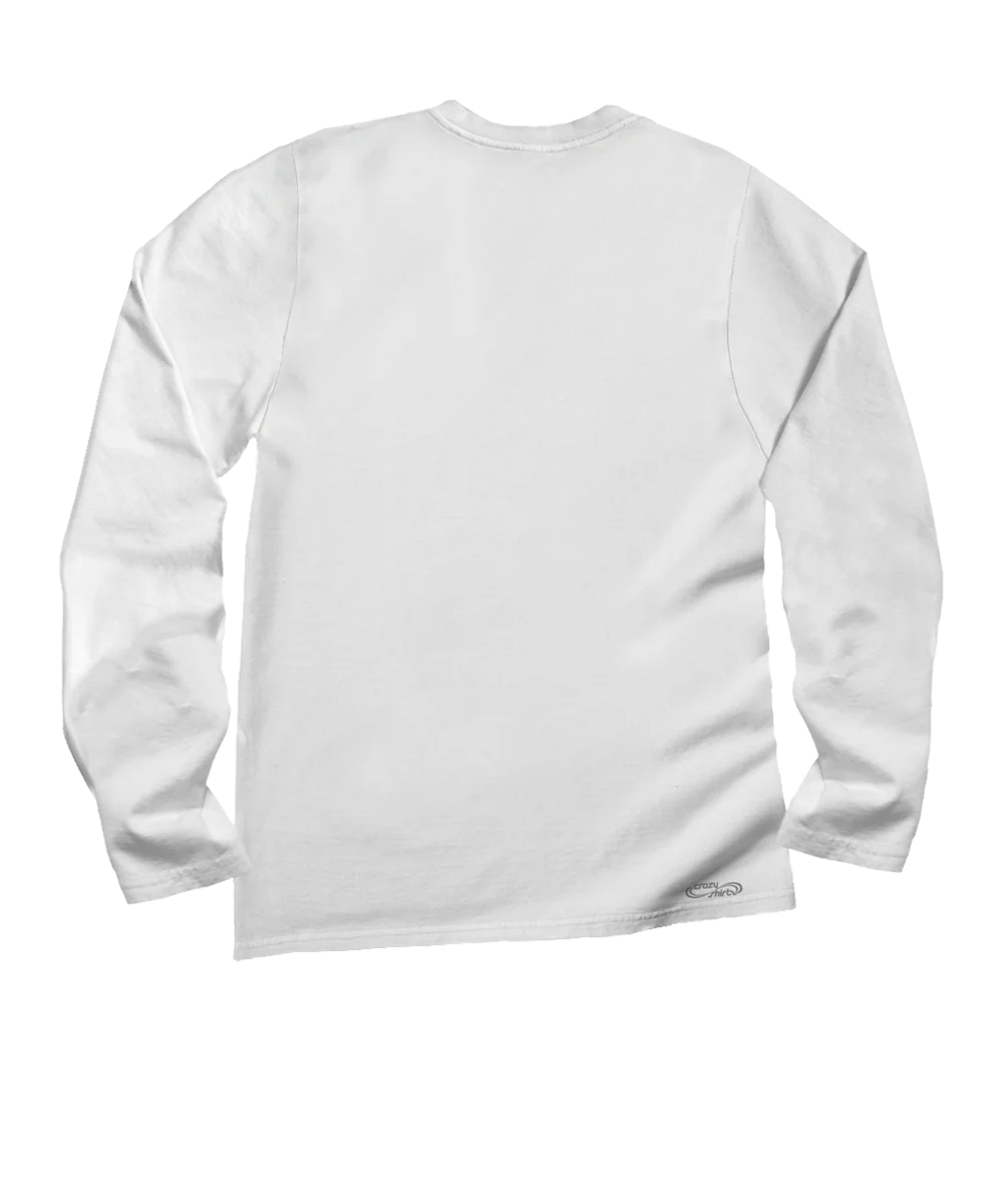 Painted Pelican - White Long Sleeve Crewneck T-Shirt - Image 4