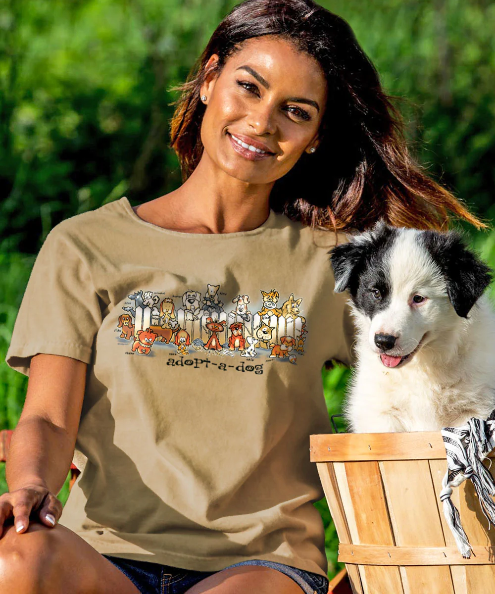 Picket Fence Pooches - Kona Coffee Dyed Short Sleeve Scoop Neck T-Shirt - Image 2