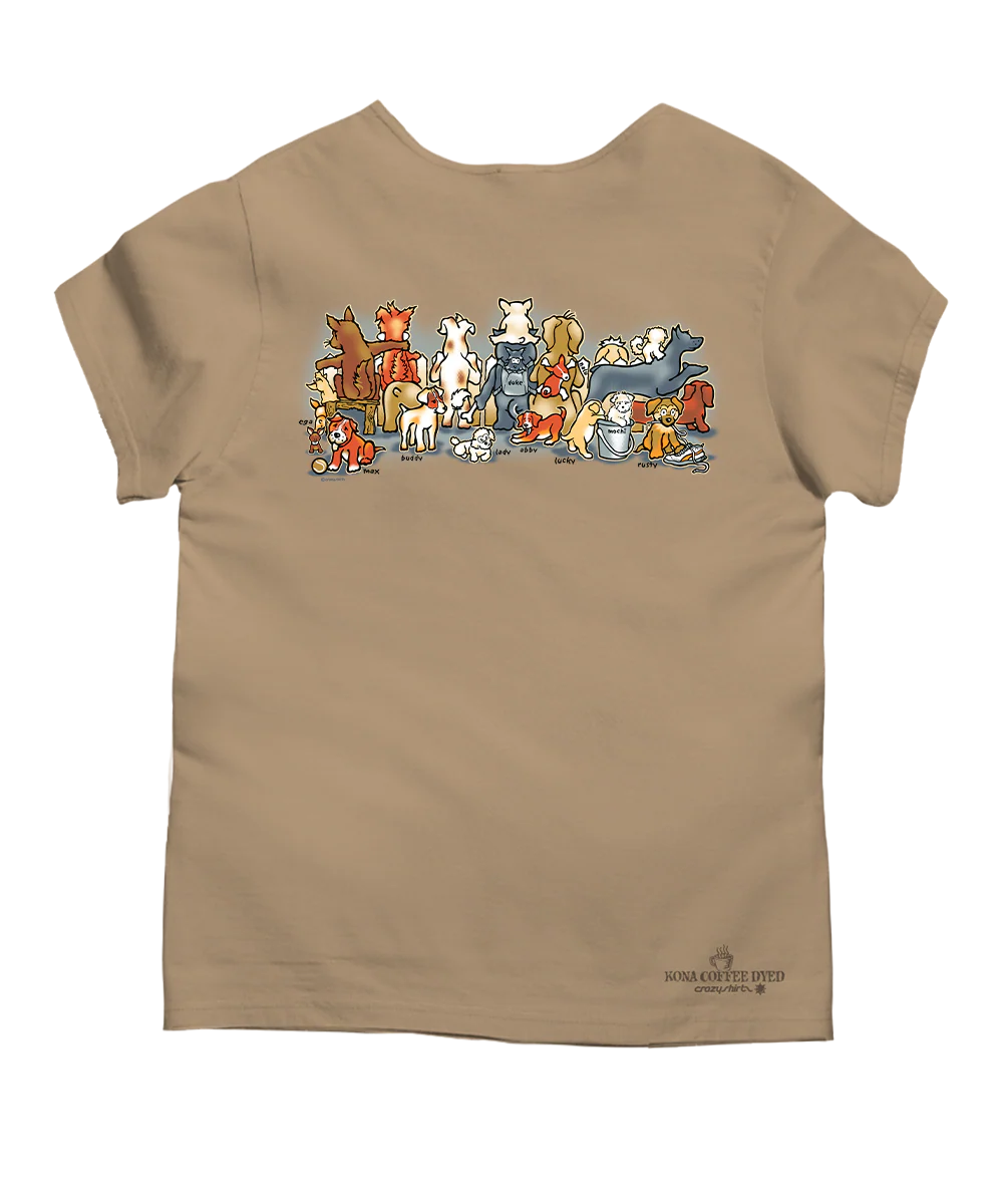 Picket Fence Pooches - Kona Coffee Dyed Short Sleeve Scoop Neck T-Shirt - Image 4