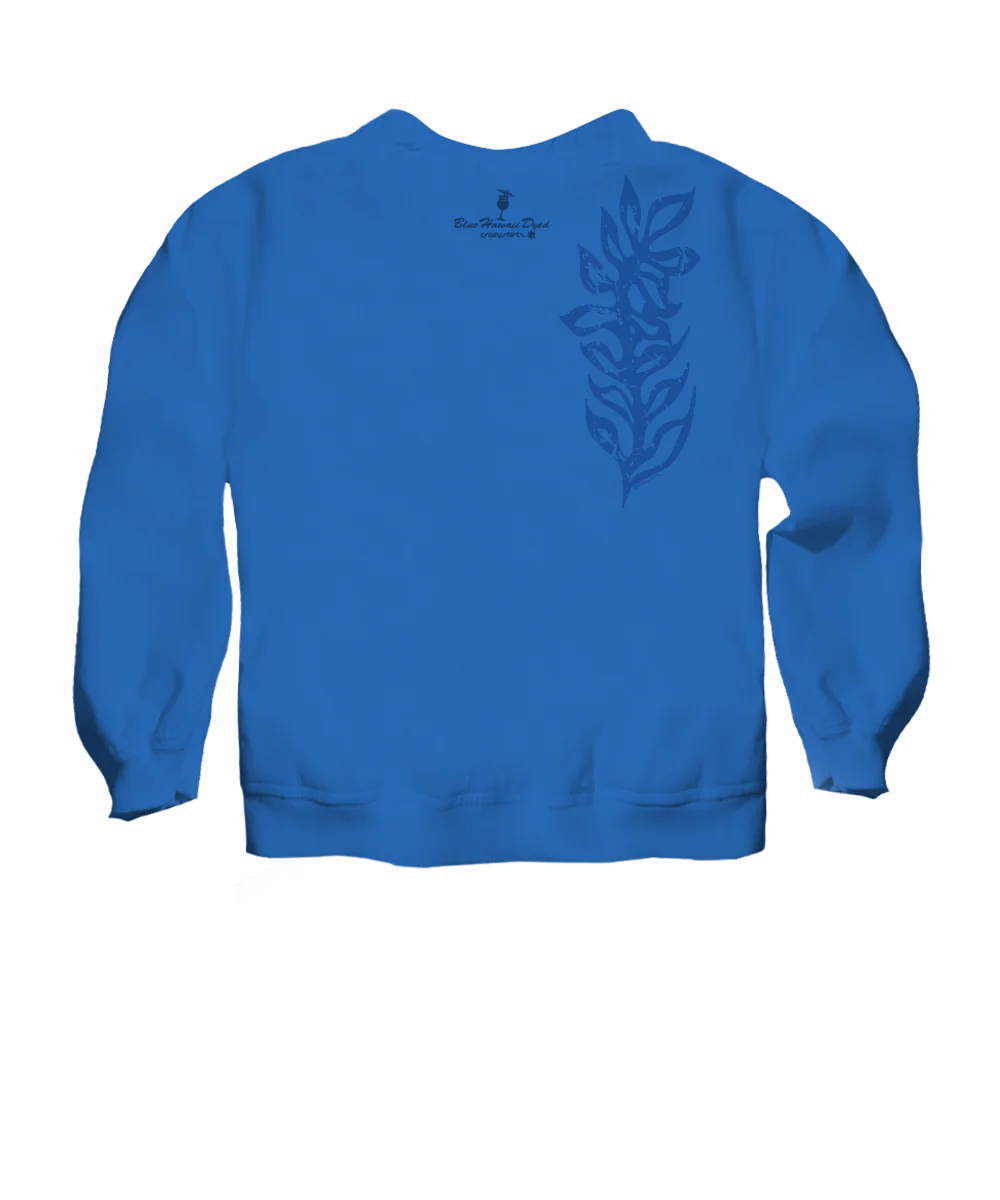 Pua Stamp - Blue Hawaii Dyed Long Sleeve Lightweight Pullover - Image 4