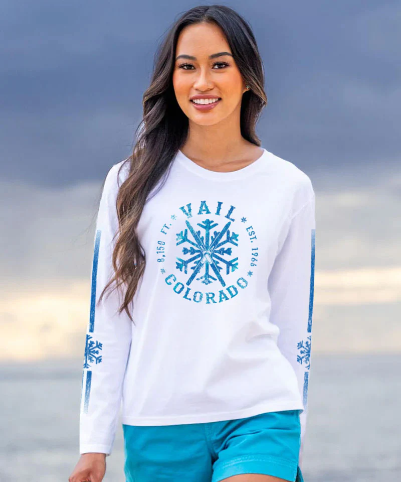 Snow Round - White Long Sleeve Crewneck T-Shirt - Image 2