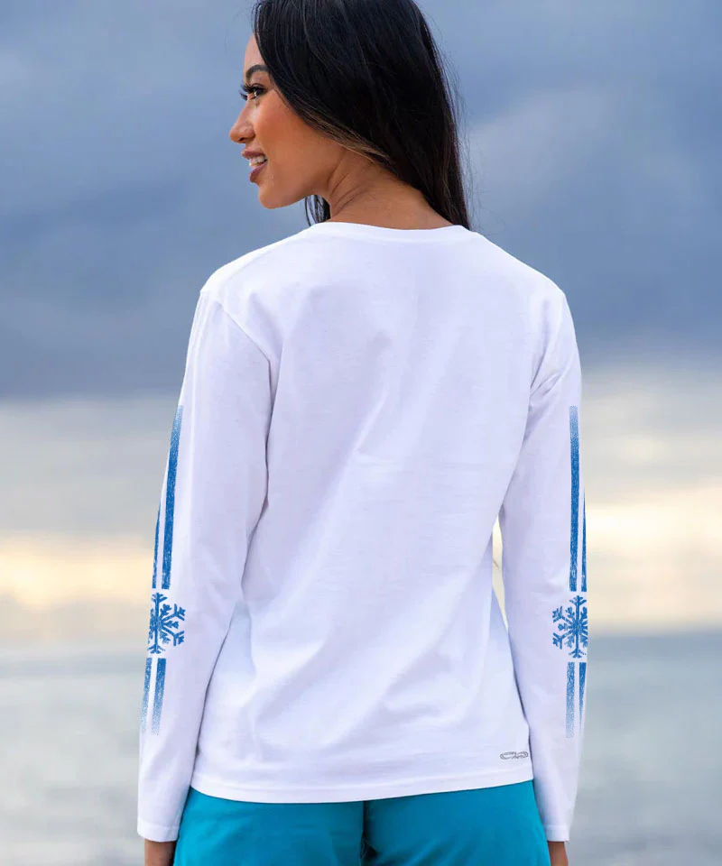 Snow Round - White Long Sleeve Crewneck T-Shirt - Image 3
