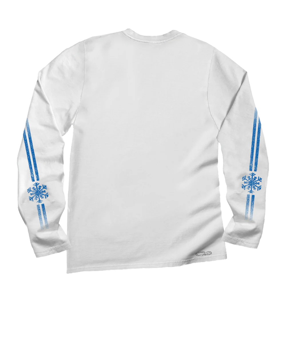 Snow Round - White Long Sleeve Crewneck T-Shirt - Image 4