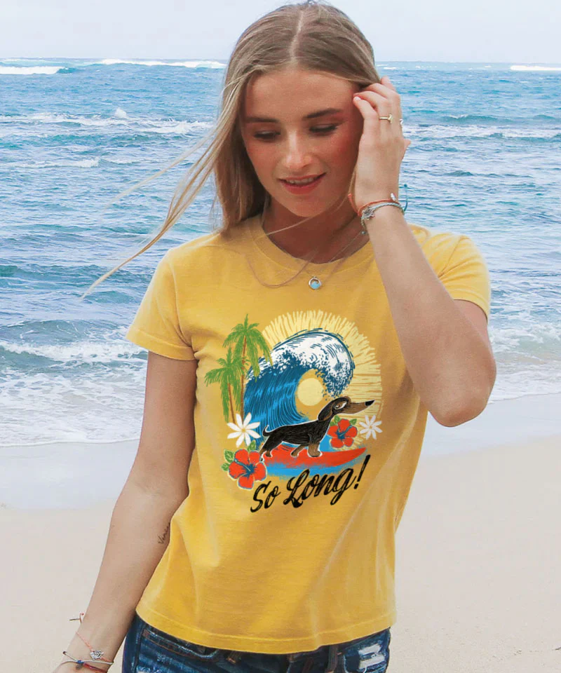 So Long - Pineapple Dyed Short Sleeve Crewneck T-Shirt - Image 2