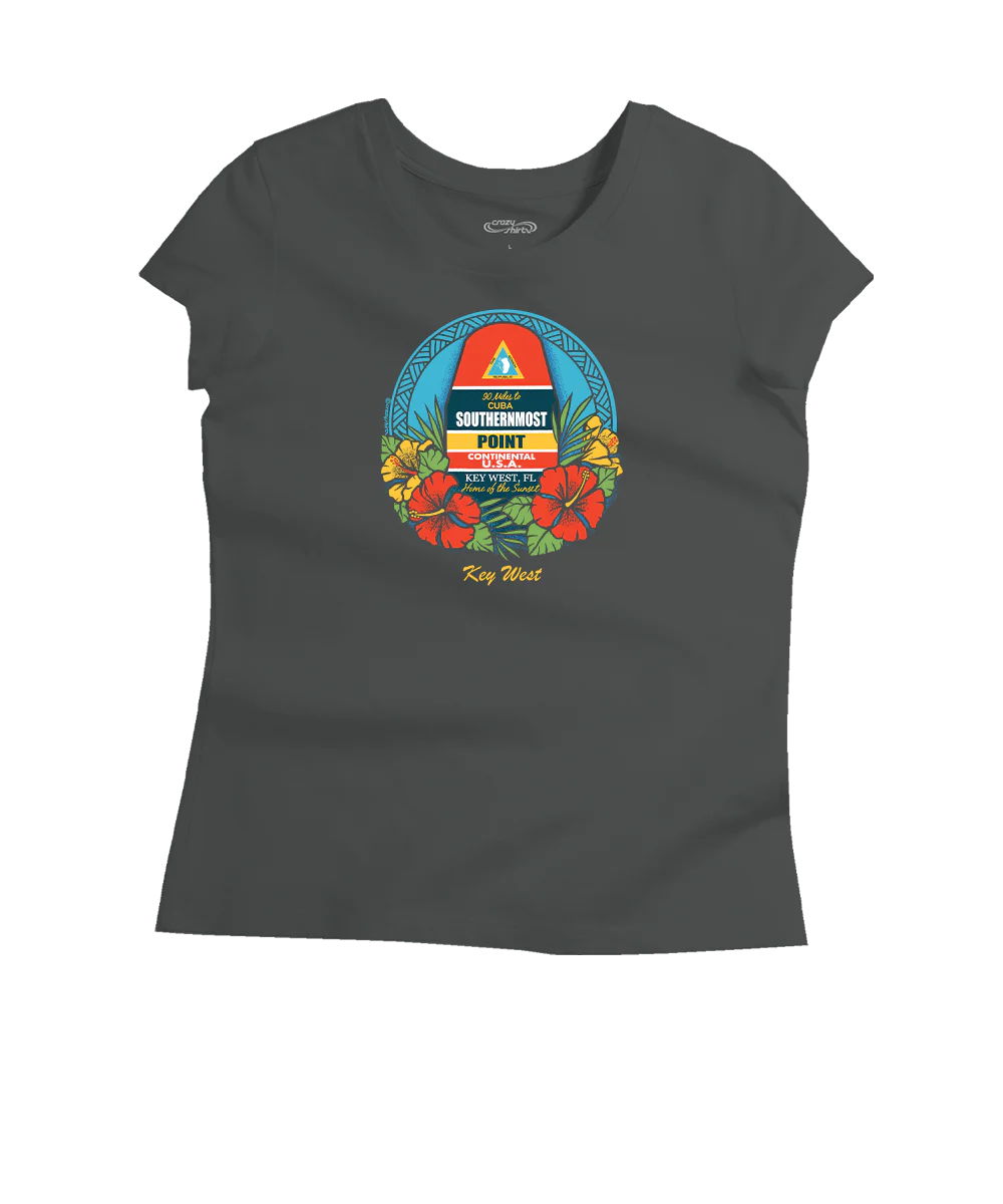 Southernmost Bouy - Graphite Short Sleeve Pima T-Shirt