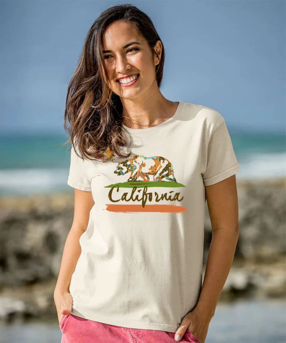 Splatter Bear - Coconut Dyed Short Sleeve Crewneck T-Shirt - Image 2