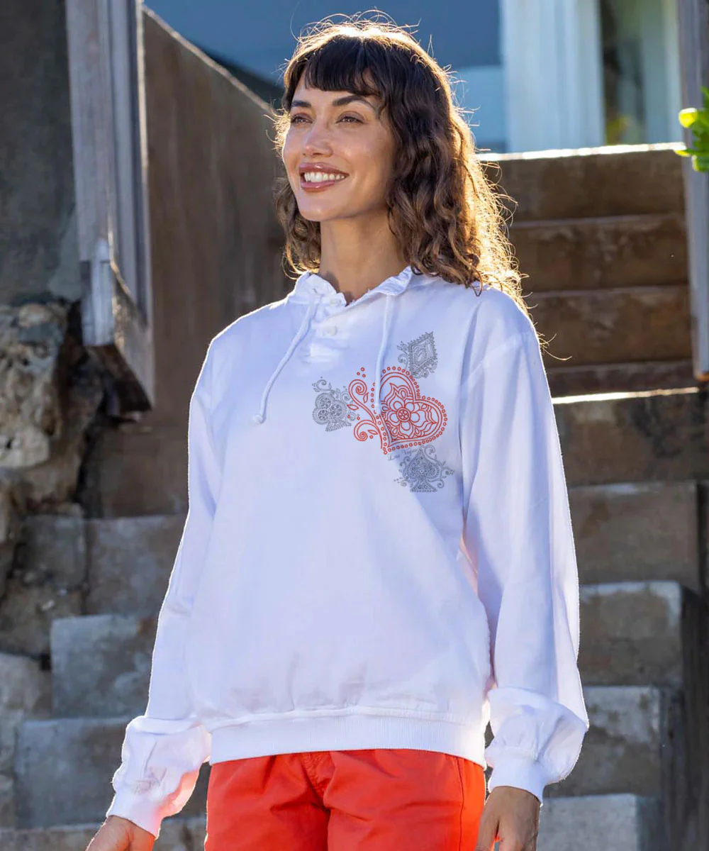 Sweet Suite - White Long Sleeve Lightweight Pullover - Image 2
