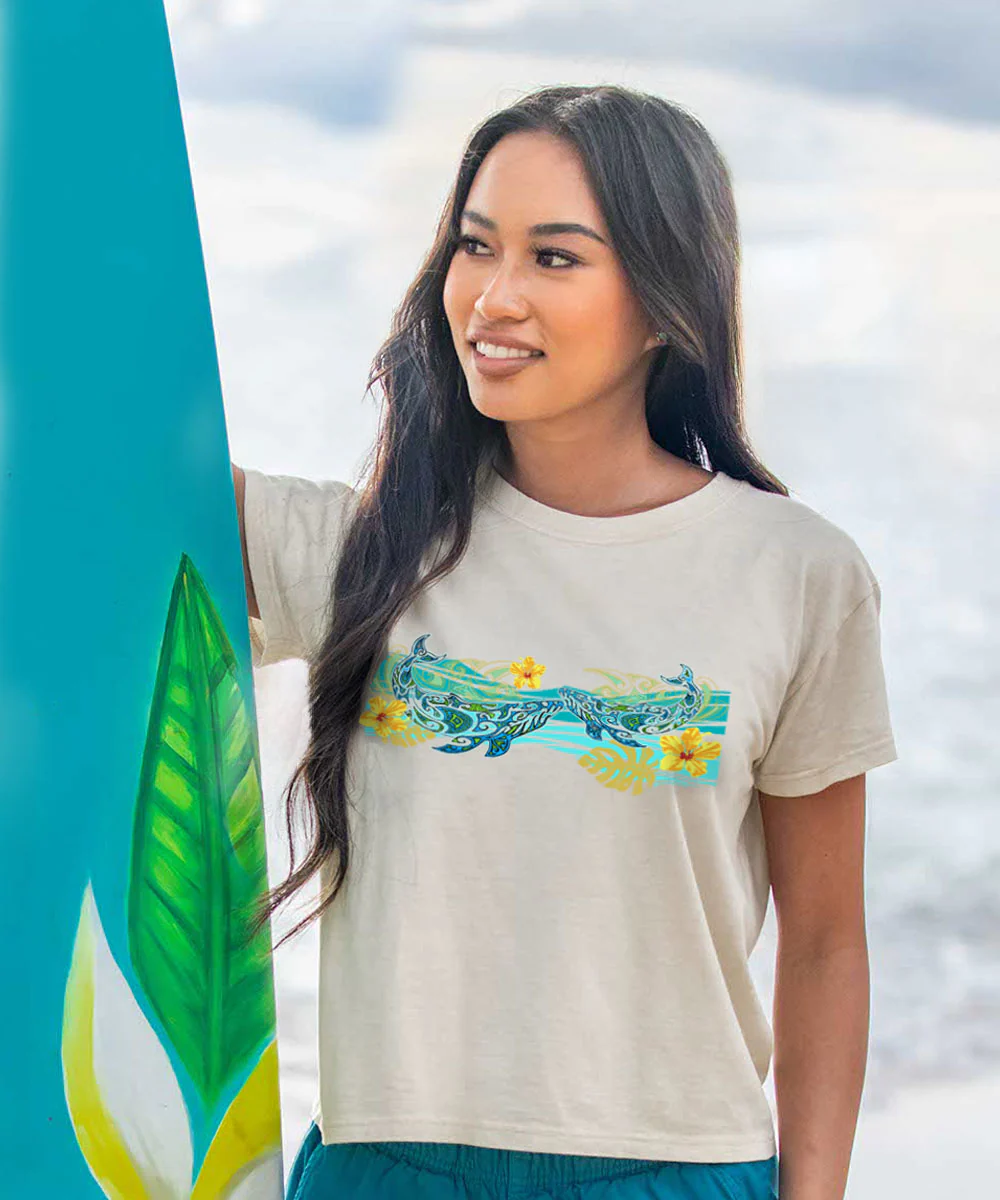Tribal Kohola Band - Coconut Dyed Short Sleeve Crewneck T-Shirt - Image 2