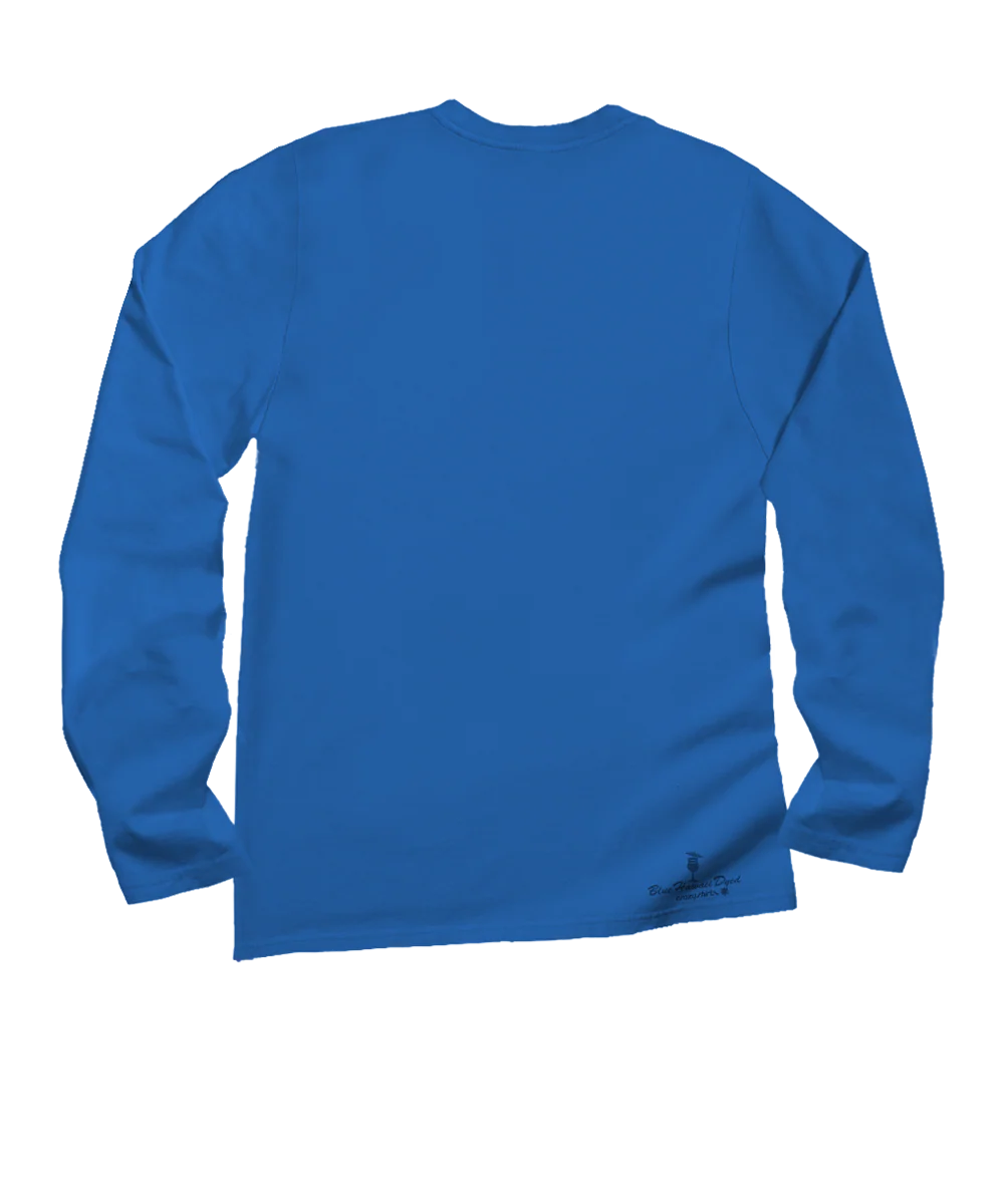 Vail Skis - Blue Hawaii Dyed Long Sleeve Crewneck T-Shirt - Image 4