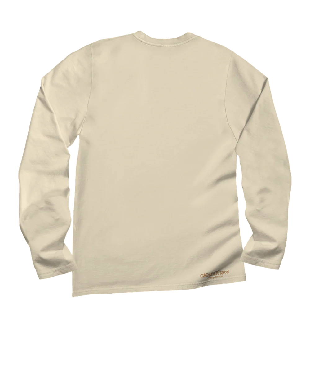 Vail Watercolor Scenic - Coconut Dyed Long Sleeve Crewneck T-Shirt - Image 4