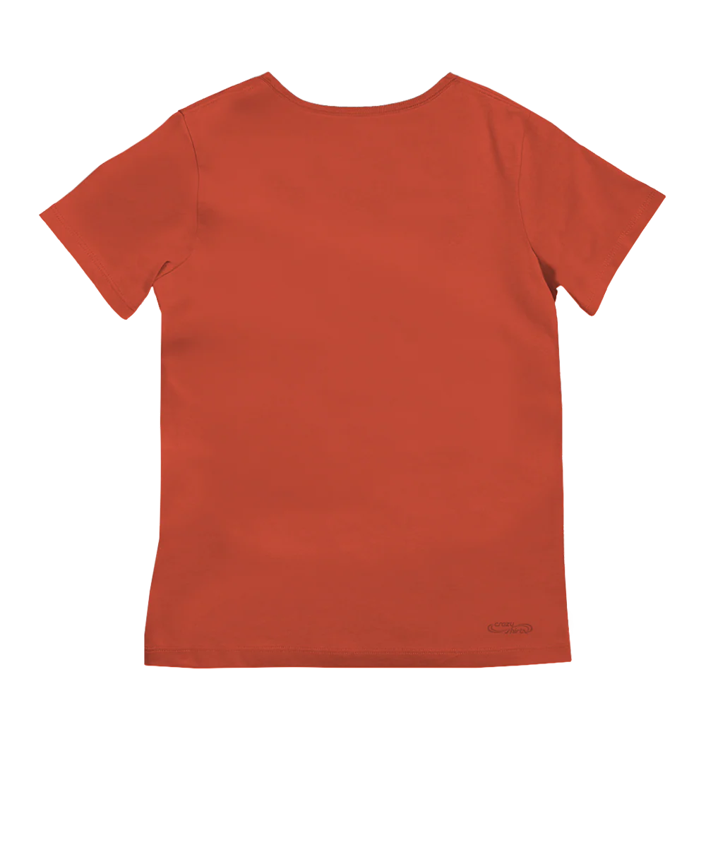 Vinyasa Yaya - Paprika Short Sleeve Pima V-Neck T-Shirt - Image 4