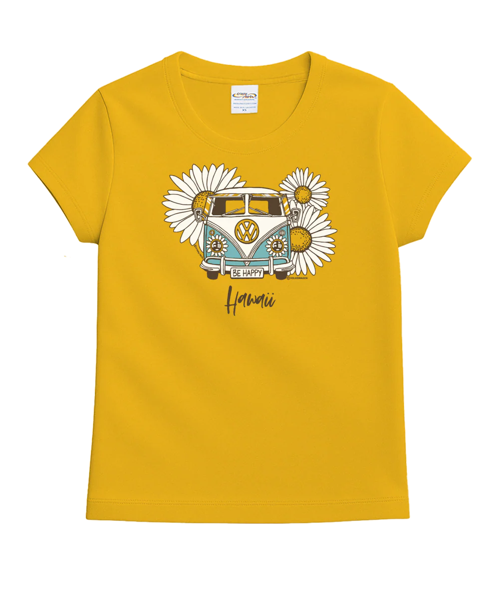 Volkswagen Be Happy - Pineapple Dyed Short Sleeve Crewneck T-Shirt