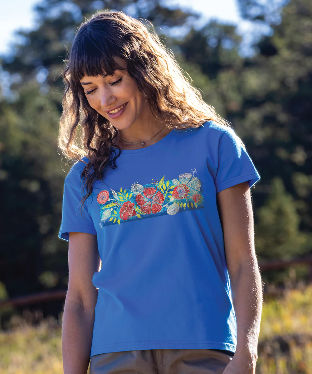 Wallflower - Blue Hawaii Dyed Short Sleeve Crewneck T-Shirt - Image 2