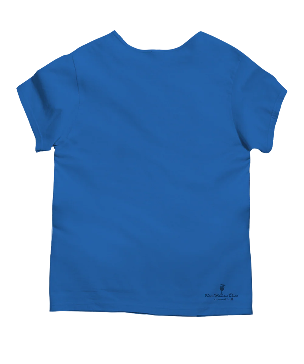 Windward Kailua - Blue Hawaii Dyed Short Sleeve Scoop Neck T-Shirt - Image 4