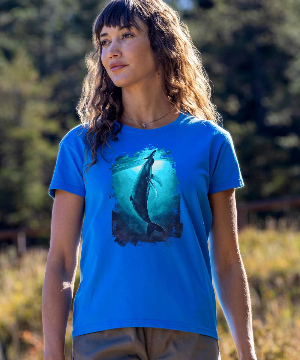 Wyland® First Breath - Blue Hawaii Dyed Short Sleeve Crewneck T-Shirt - Image 2