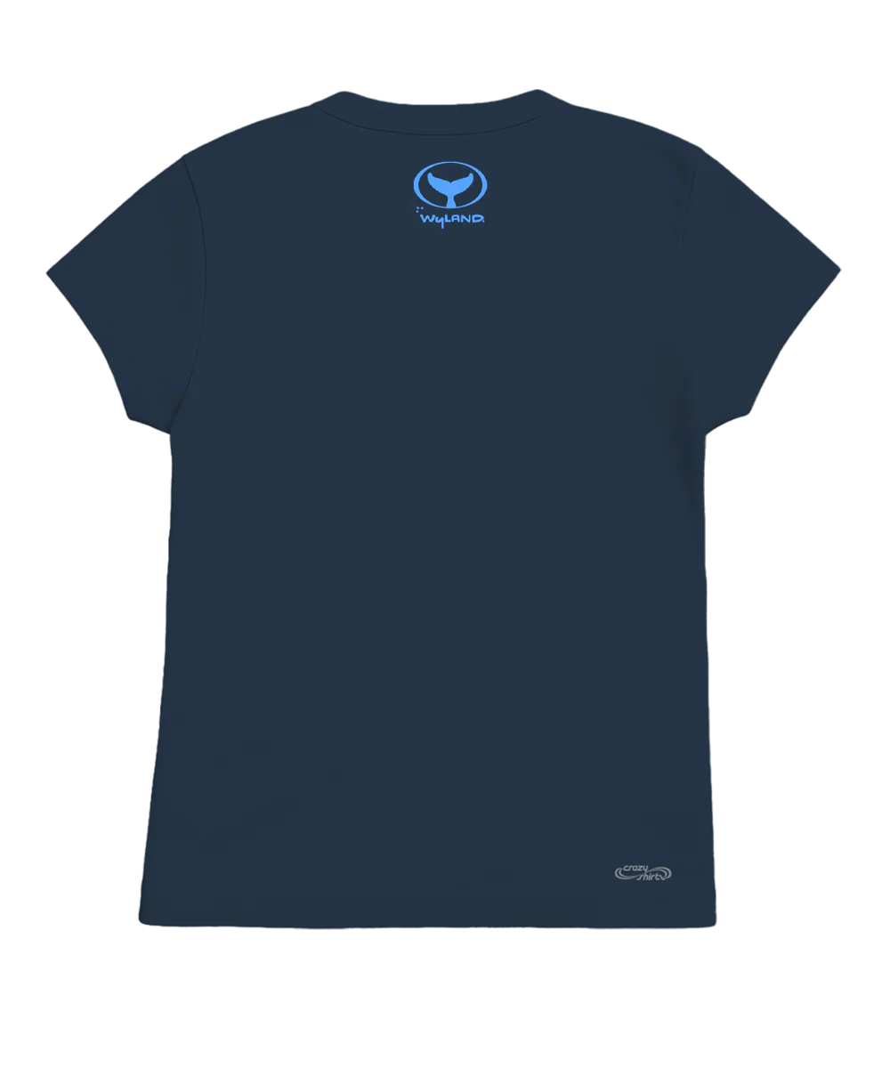 Wyland® Humpbacks - Navy Short Sleeve Crewneck T-Shirt - Image 4
